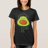 Avocado Yoga Fruit Tree Fitness Stress Relief Exer Tシャツ (正面)