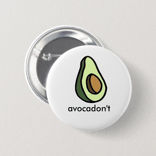 Avocadon'tボタン 缶バッジ (正面&裏面)