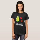 Avocados Dancing Together Happy Avocado Day Nanaca Tシャツ (正面フル)