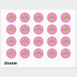 Avocados in love, Valentine day ラウンドシール