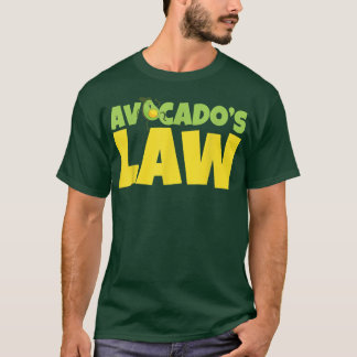 Avocados Law Avogadro Go Vegan  Tシャツ