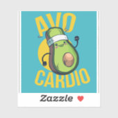 AVOCARDIOおもしろいアボカドエクササイズハートグラフィックス シール (シート)