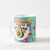 Avocardo Power Funny Cartoon Design コーヒーマグカップ (正面左)