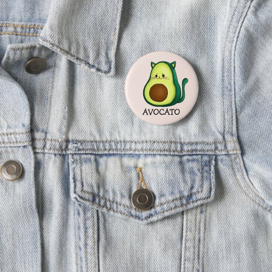 Avocato Cat Avocado Pun  缶バッジ (インサイチュ)