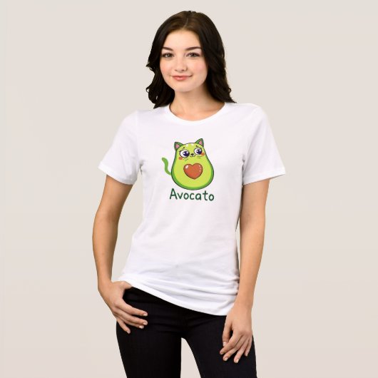 Avocato – Cute Avocado Cat Hybrid Design | Funny  トライブレンドＴシャツ (正面全面)