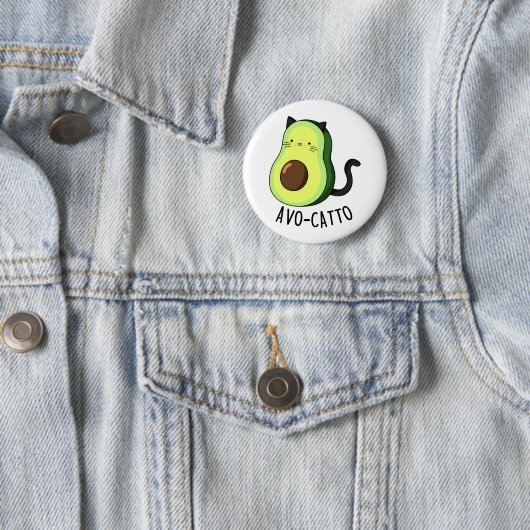 Avocatto Cute Avocado Cat Pun 缶バッジ (インサイチュ)
