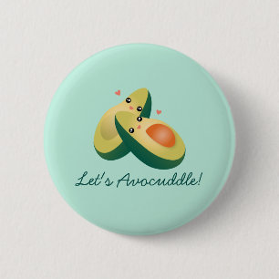 Avocuddleのおもしろいでかわいいアボカドのしゃれのユーモアは 缶バッジ