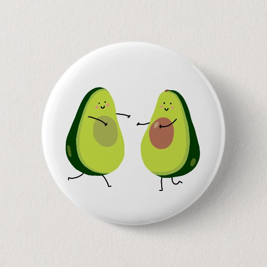 AVOCUDDLEのアボカドのデザインは 缶バッジ (正面)