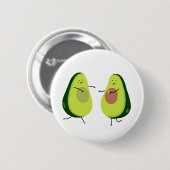 AVOCUDDLEのアボカドのデザインは 缶バッジ (正面&裏面)