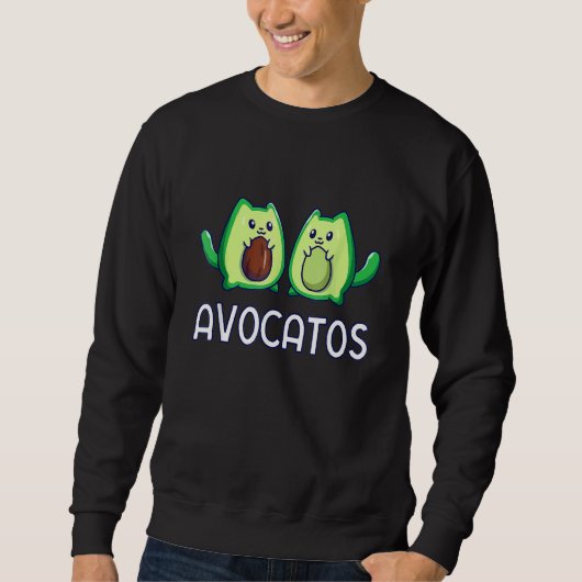 Avogato Avocado Cat Cat Vegan スウェットシャツ (正面)
