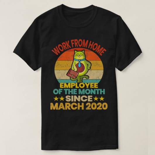 Avogato Cat A今月の在宅社員の仕事 Tシャツ (デザイン正面)