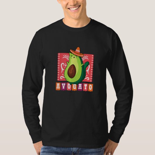 Avogato Cat Avocado Cinco De Mayo Tシャツ (正面)