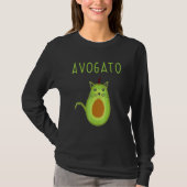 Avogato Cinco De Mayo  Cinco De Meow Cat Avocado Tシャツ (正面)