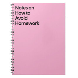 Avoid Homework Funny Notebook ノートブック