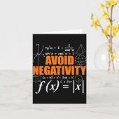 Avoid Negativity Funny Math Mathematician Teacher  カード (黄色い花)
