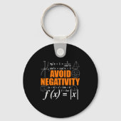 Avoid Negativity Funny Math Mathematician Teacher  キーホルダー (正面)