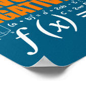 Avoid Negativity Funny Math Mathematician Teacher  ポスター (角)