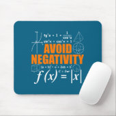 Avoid Negativity Funny Math Mathematician Teacher マウスパッド (マウス)