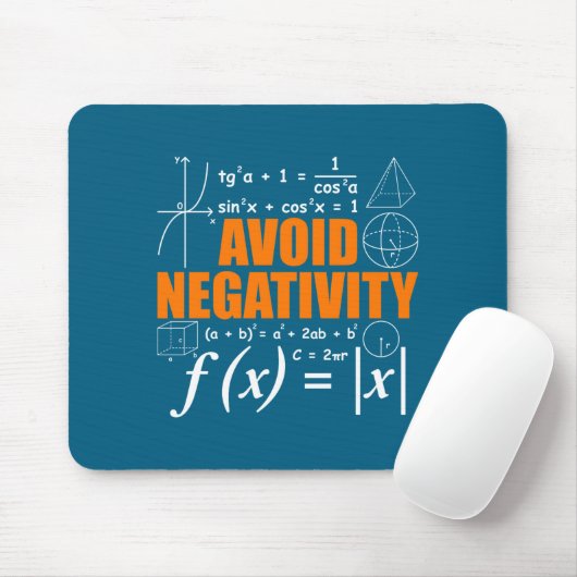 Avoid Negativity Funny Math Mathematician Teacher  マウスパッド (マウス)
