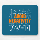 Avoid Negativity Funny Math Mathematician Teacher  マウスパッド (正面)