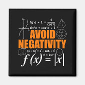 Avoid Negativity Funny Math Mathematician Teacher  マグネット (正面)