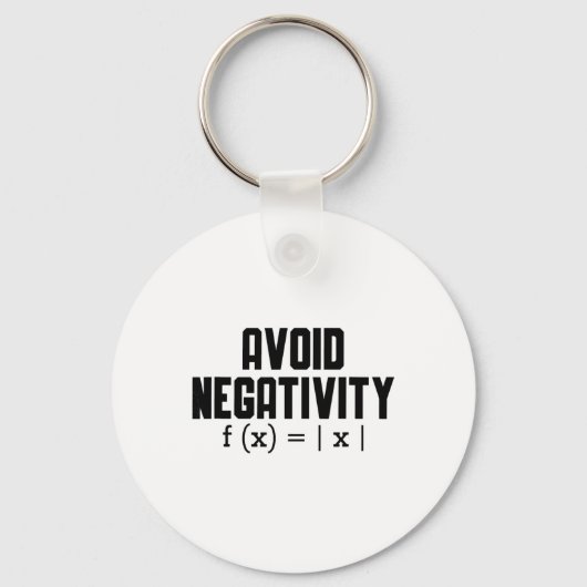 Avoid Negativity Funny Teacher Math Equation Quote キーホルダー (正面)