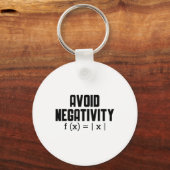 Avoid Negativity Funny Teacher Math Equation Quote キーホルダー (正面)
