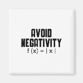 Avoid Negativity Funny Teacher Math Equation Quote マグネット (正面)