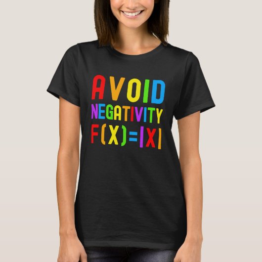 Avoid Negativity   Kids Math Math Equation Math Ge Tシャツ (正面)