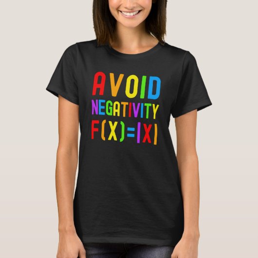 Avoid Negativity Kids Math Math Equation Math Gee Tシャツ (正面)