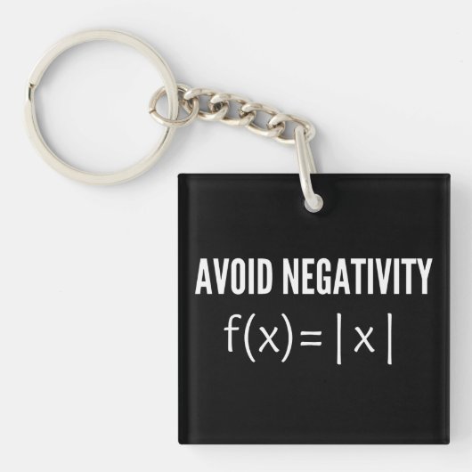 avoid negativity math equation キーホルダー (正面)