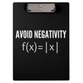 avoid negativity math equation クリップボード (正面)