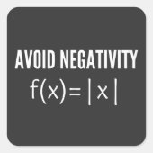 avoid negativity math equation スクエアシール (正面)