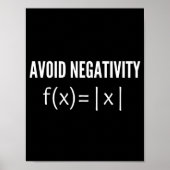 avoid negativity math equation ポスター (正面)