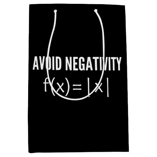 avoid negativity math equation ミディアムペーパーバッグ (正面)