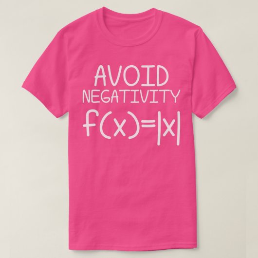 Avoid Negativity Math Equation Funny Teacher Gift Tシャツ (デザイン正面)