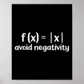 Avoid Negativity Math Equation Motivation  ポスター (正面)