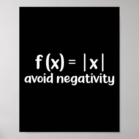 Avoid Negativity Math Equation Motivation  ポスター (正面)