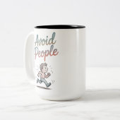 Avoid People ツートーンマグカップ (正面左)