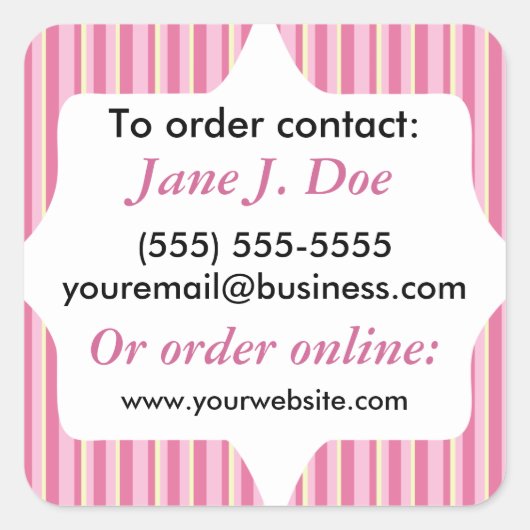 Avonなどの販売パンフレットのラベル スクエアシール (正面)