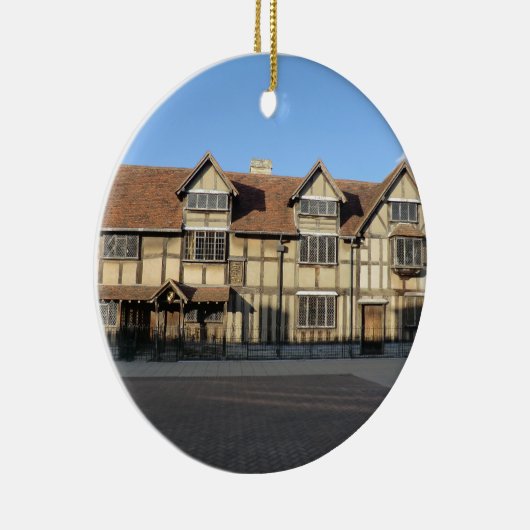 AvonにStratfordのシェークスピアの出生地 セラミックオーナメント (右)