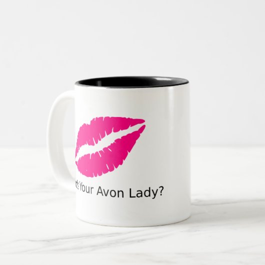 Avonのあなたの女性はだれであるかLips ツートーンマグカップ (正面左)