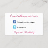 Avonの白い社会的な媒体 名刺 (裏面)