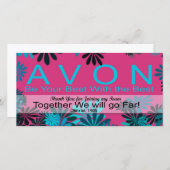 AVONは私のチームカードを結合するために感謝していしています サンキューカード (正面/裏面)