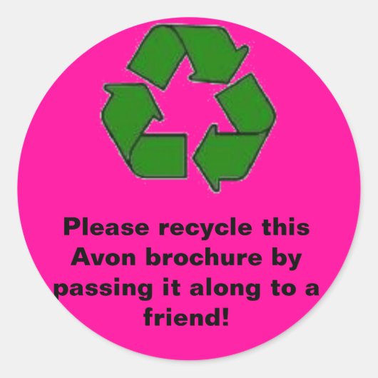 Avon:リサイクルパンフレット ラウンドシール (正面)