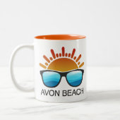 Avon Beach North Carolina Sunglasses ツートーンマグカップ (左)