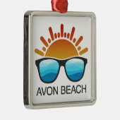 Avon Beach North Carolina Sunglasses メタルオーナメント (右)