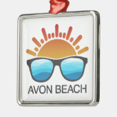 Avon Beach North Carolina Sunglasses メタルオーナメント (左)