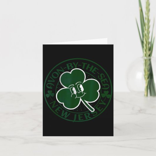 Avon-by-the-sea New Jersey Irish Shamrock Nj Retro カード (正面)