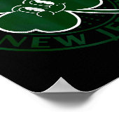 Avon-by-the-sea New Jersey Irish Shamrock Nj Retro ポスター (角)